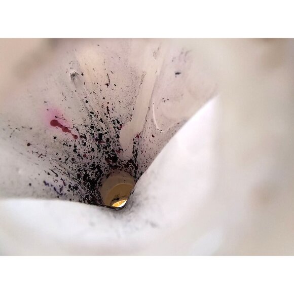 Vintage Umbrella Hat Pin Holder, Brown Speckled Porcelain, EUC - Picture 8 of 8